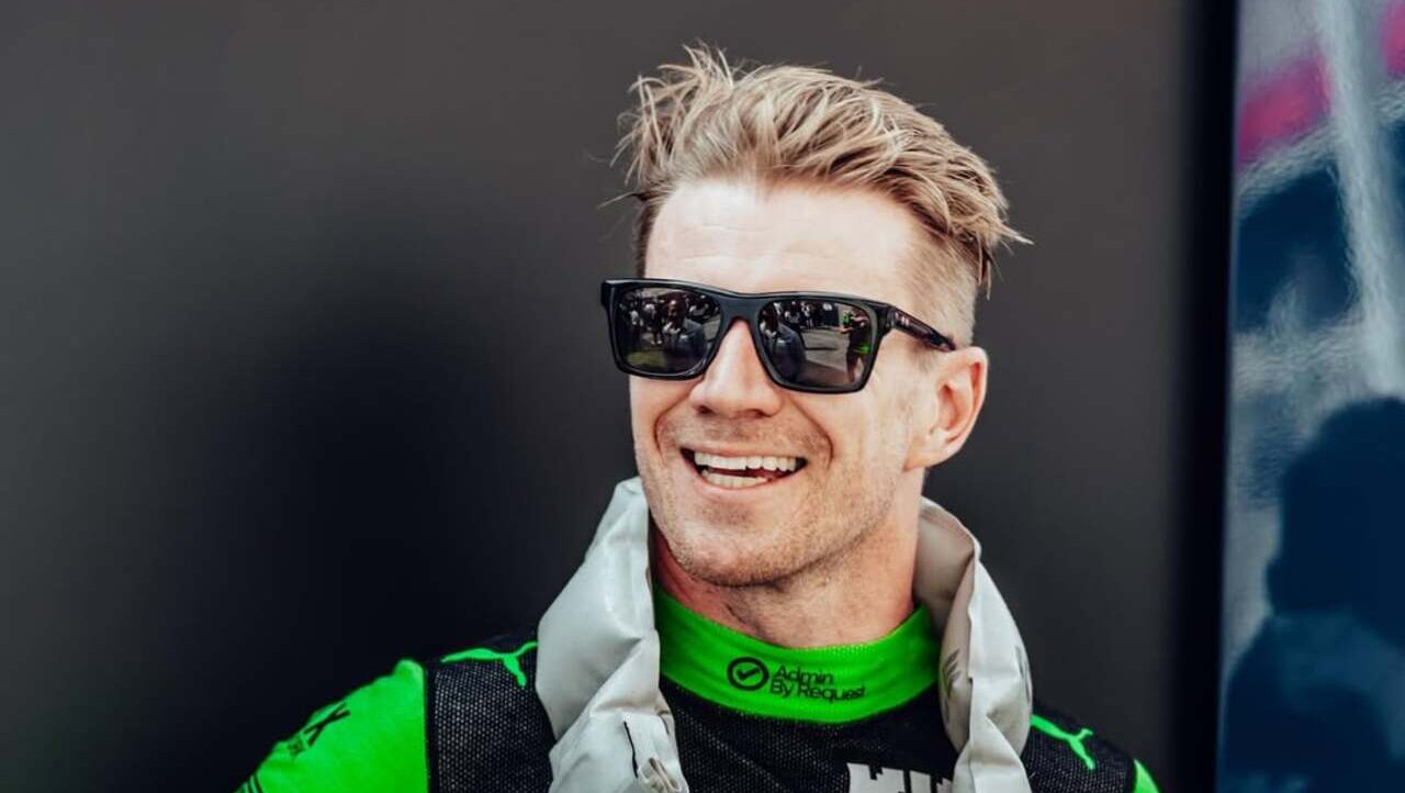 Nico Hulkenberg comemorando sua quinta colocação no Grande Prêmio da Espanha de 2025