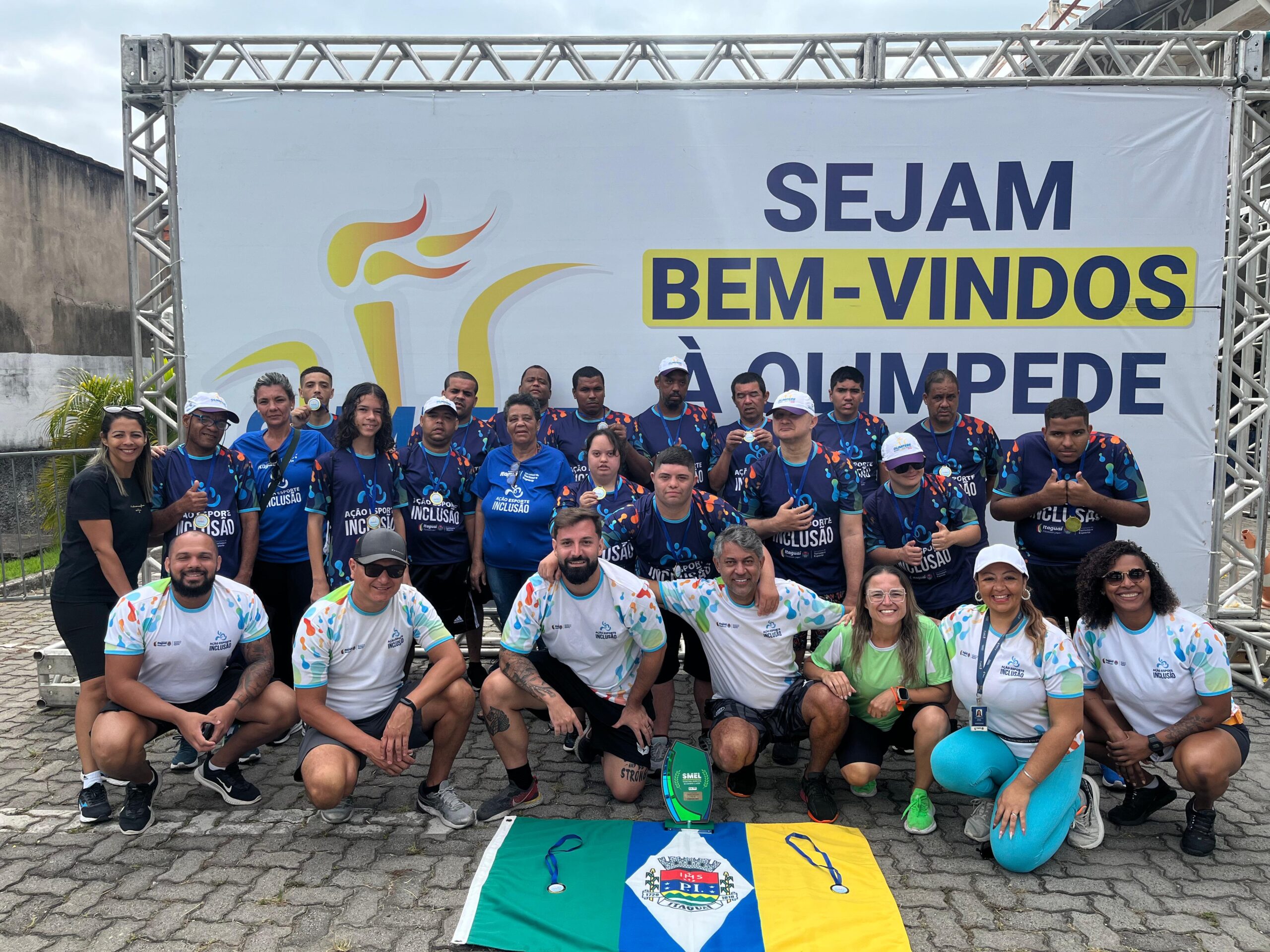 Delegação do projeto Itaguaí Ação, Esporte e Inclusão na Olimpíada da Pessoa com Deficiência 2024