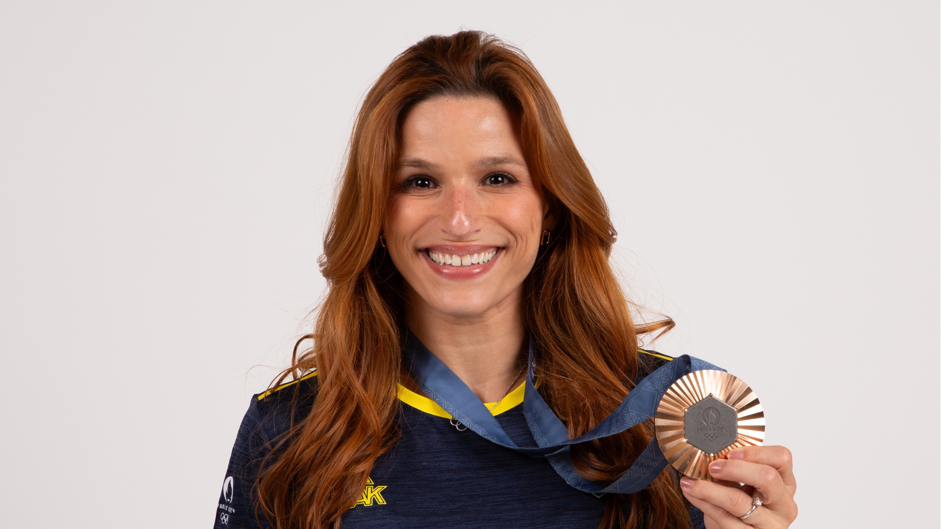 Jade Barbosa durante a homenagem a Daiane dos Santos