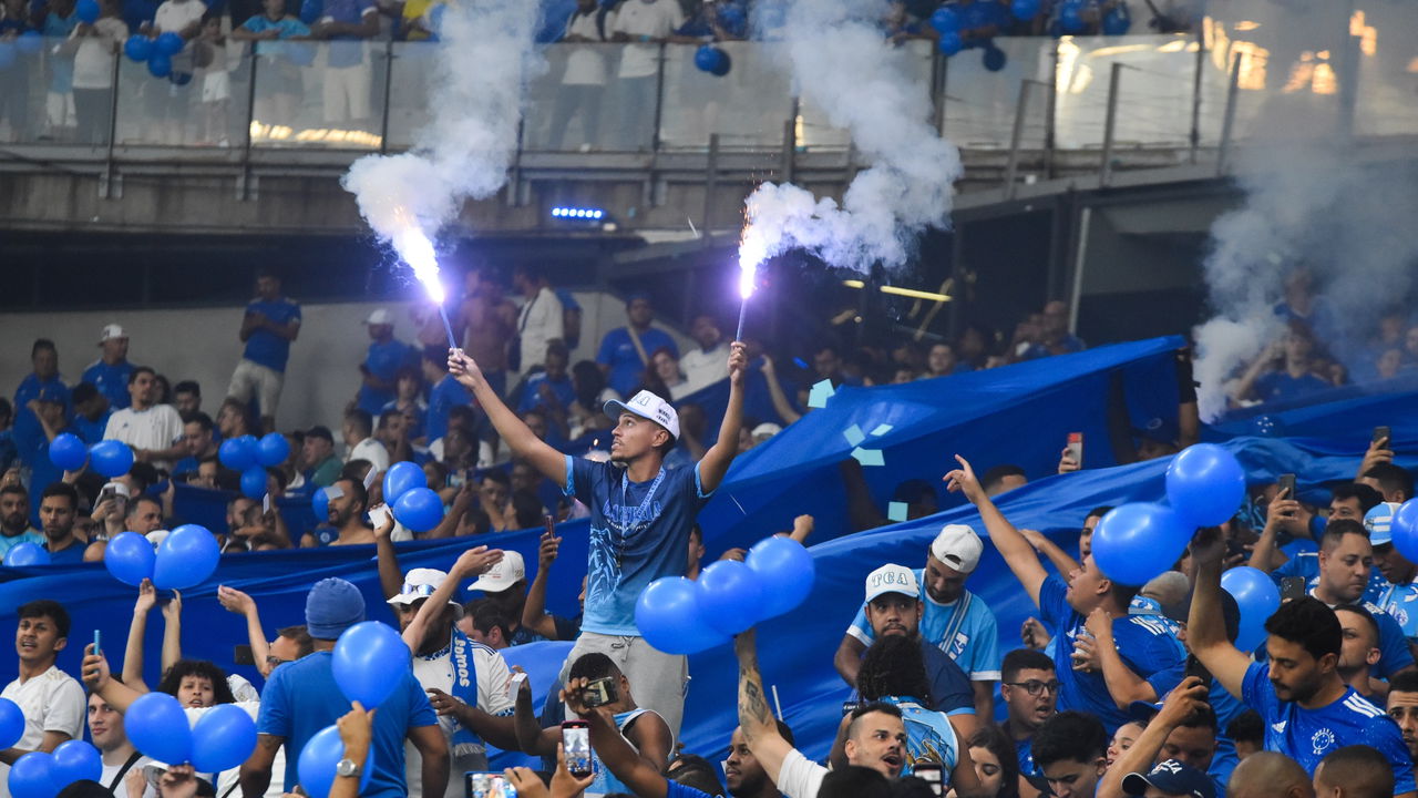 Matheus Pereira comemorando um gol pelo Cruzeiro em 2024
