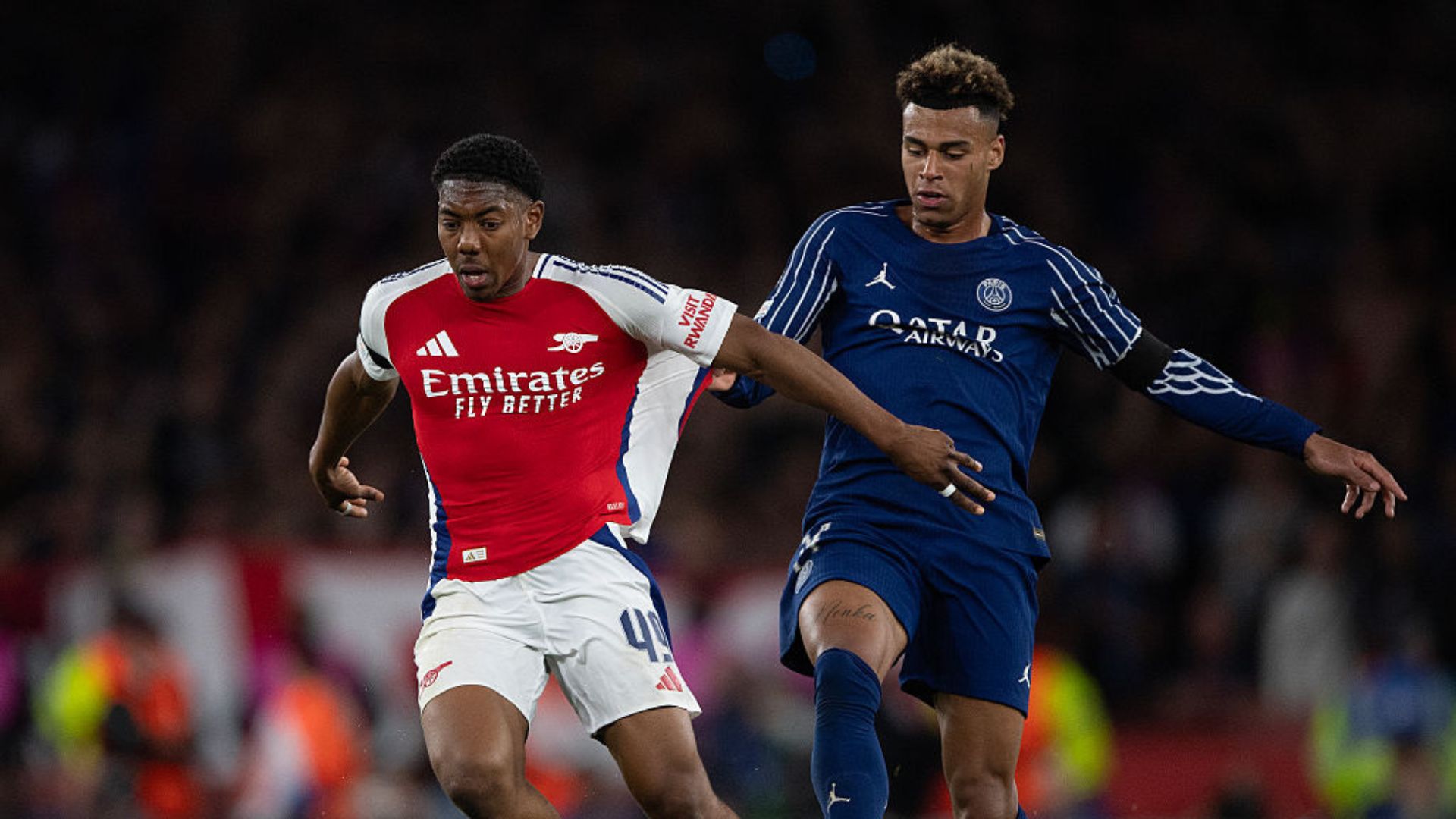 Emoção no duelo entre PSG e Arsenal pela Champions League