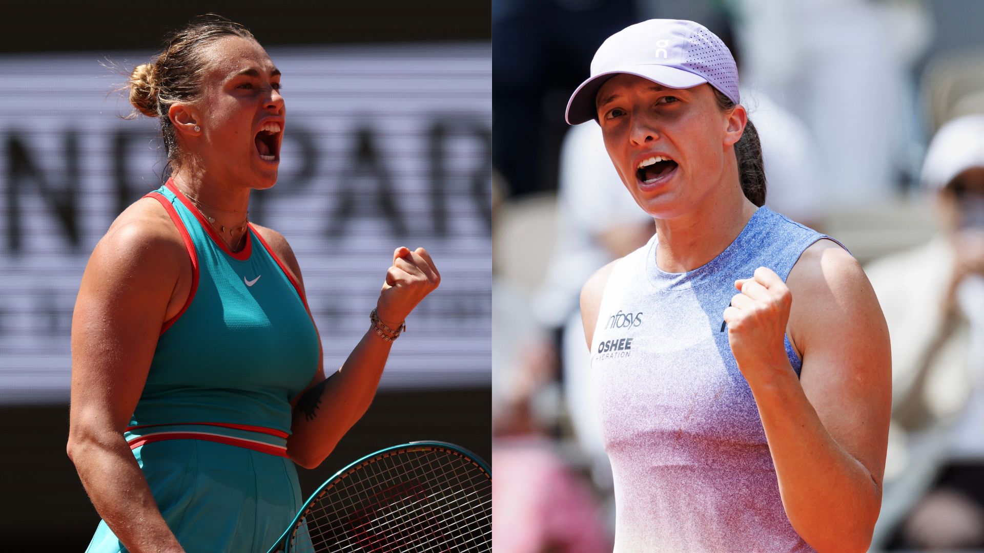 Aryna Sabalenka enfrentando Qinwen Zheng em Roland Garros