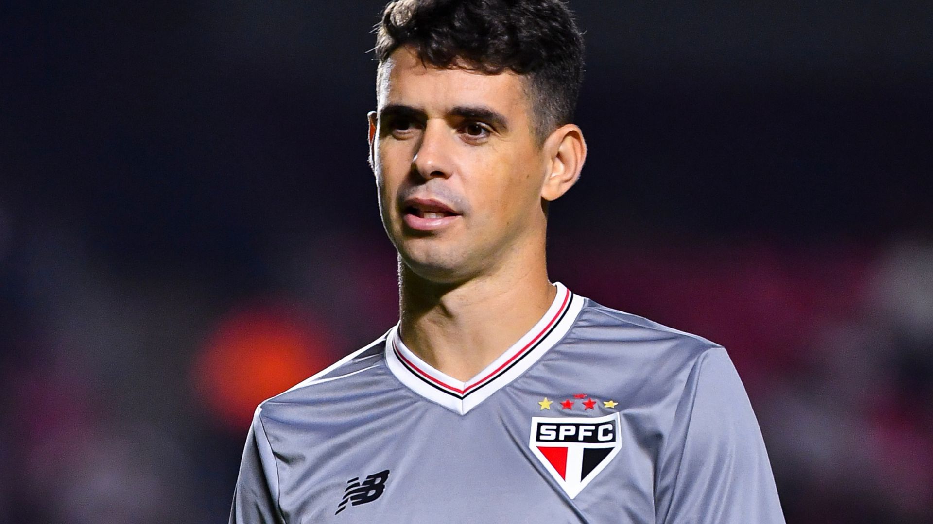 Jogadores do São Paulo durante o aquecimento